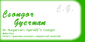 csongor gyerman business card